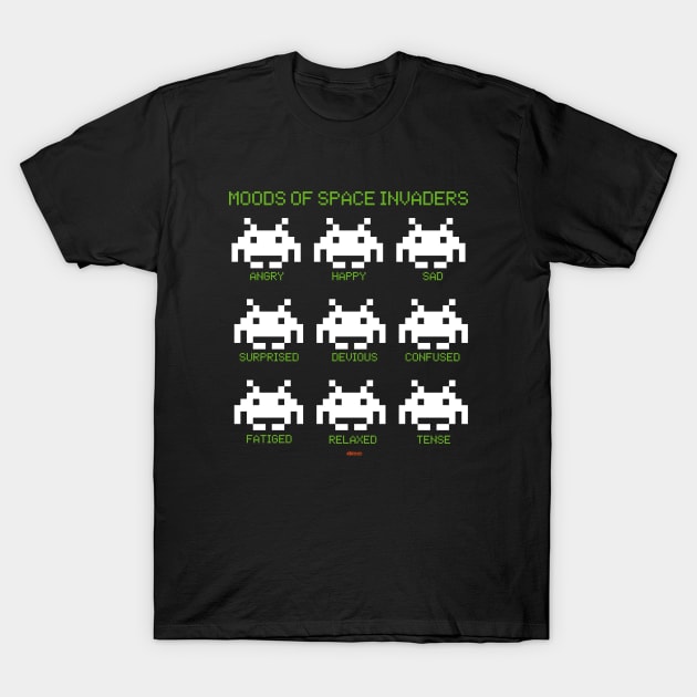 Moods of space invaders T-Shirt by eltronco